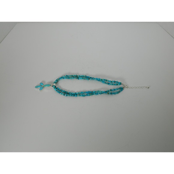Jay King Turquoise Nugget Double Strand with Pendant 925 Signed - Picture 6 of 9